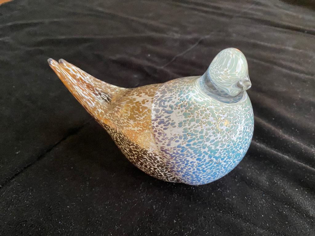 Mond geblazen glazen vogel Artglass team Finland, Antiek en Kunst, Kunst | Designobjecten, Ophalen of Verzenden