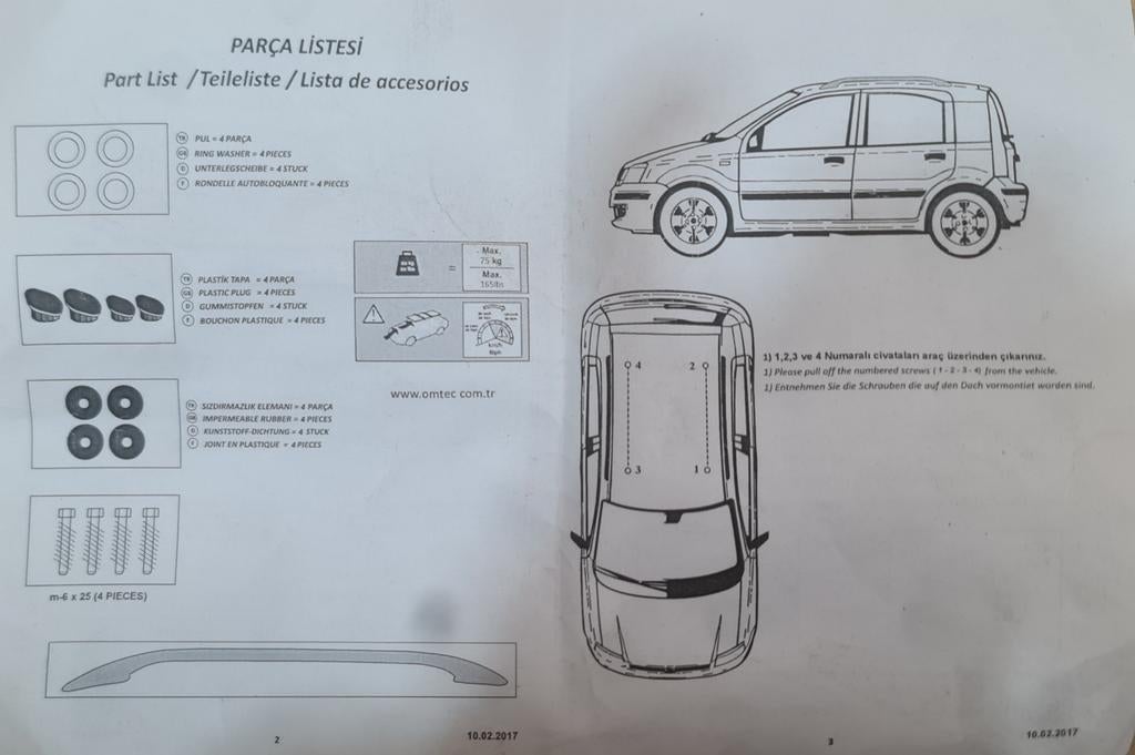 Dakdrager fiat panda 2003-2012, Ophalen, Gebruikt, Fiat, .