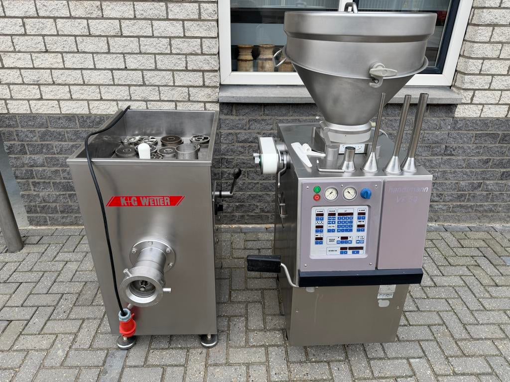 Vacuumvuller gehaktmolen cutter lintzaag vacuummachine, Ophalen