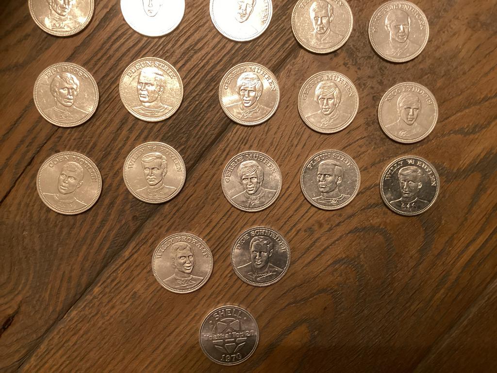 Collectie Shell Voetbal Top 20 Munten 1970, Ophalen of Verzenden