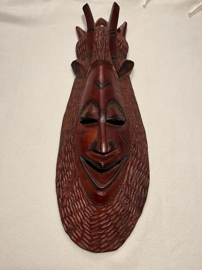 Afrikaans masker houtsnijwerk muurdecoratie, Antiek en Kunst, Kunst | Beelden en Houtsnijwerken, Ophalen of Verzenden