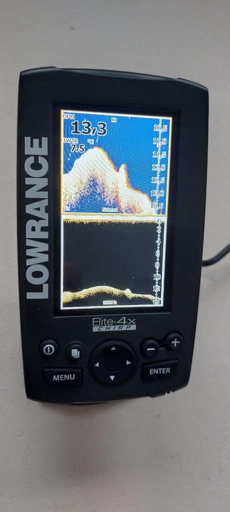 Lowrance Elite 4 CHIRP, Watersport en Boten, Ophalen of Verzenden, Zo goed als nieuw, Kaartplotter of Fish Finder