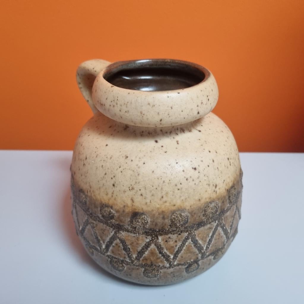 retro vintage keramiek vaasje VEB Haldensleben Germany 70s, Overige kleuren, Aardewerk of Porselein, Ophalen of Verzenden, Zo goed als nieuw