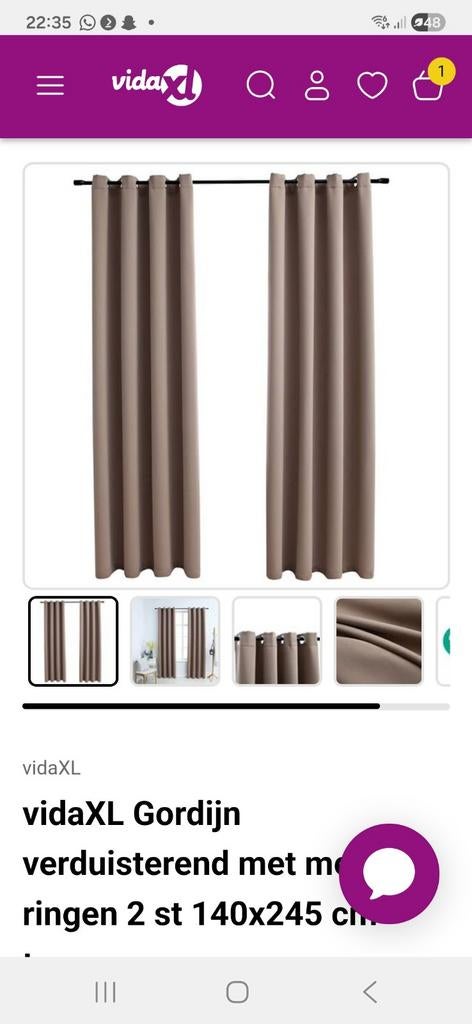 Gordijnen 2 nieuw in verpakking, Huis en Inrichting, Stoffering | Gordijnen en Lamellen, Ophalen of Verzenden, Nieuw, 200 cm of meer