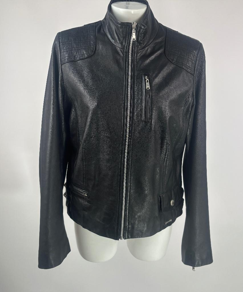 MC GREGOR Zwart leer jas  Maat 38/40, Maat 38/40 (M), McGregor, Zwart, Ophalen of Verzenden