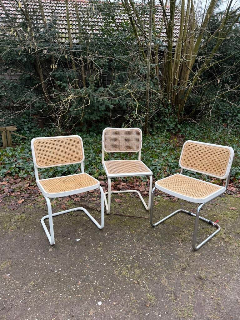 3 eetkamerstoelen (Vintage/Thonet/Marcel Breuer), Gebruikt, Overige kleuren, Ophalen of Verzenden, Drie