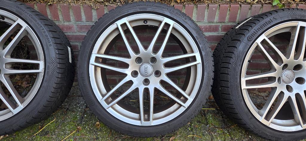 Audi Speedline ST5 velgen met Continental winterbanden, Gebruikt, 255 mm, Banden en Velgen, Winterbanden