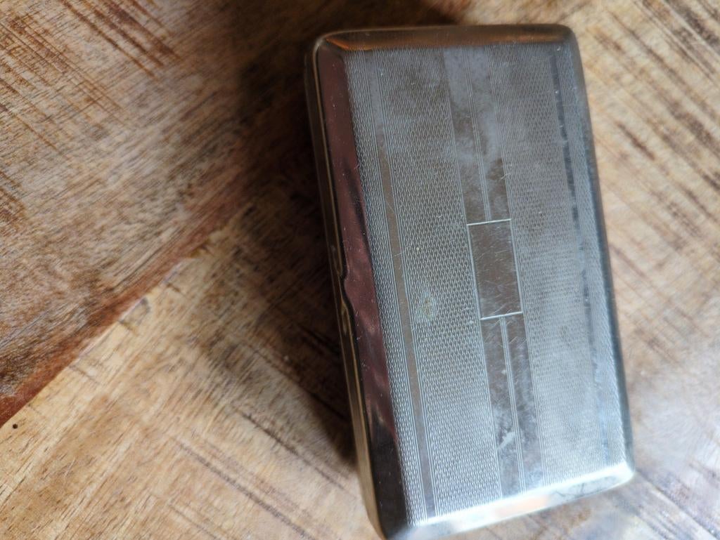 Antiek Sigarettendoosje - Verzilverd?, Antiek en Kunst, Ophalen of Verzenden