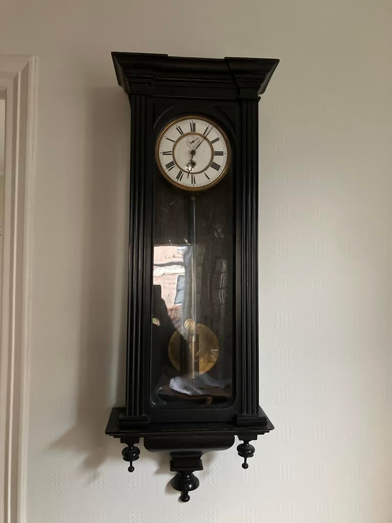 Antieke Regulateur Klok, Antiek en Kunst, Ophalen