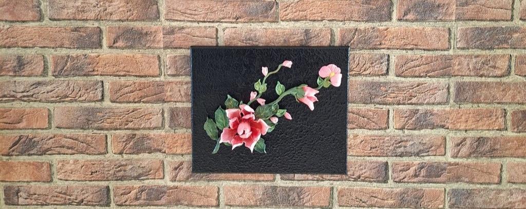 Handgemaakte 3D schilderij Lelie van porselein, Ophalen of Verzenden