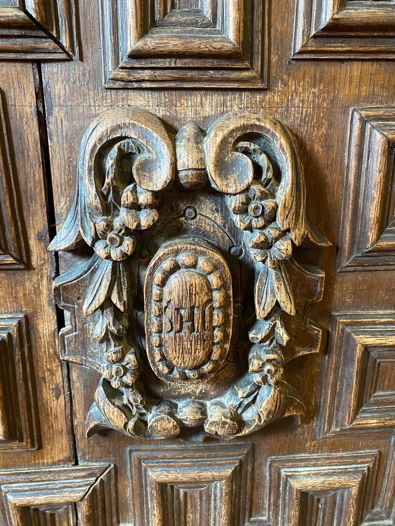 Landelijk Frans eiken kastje eendeurskastje met klep, Ophalen