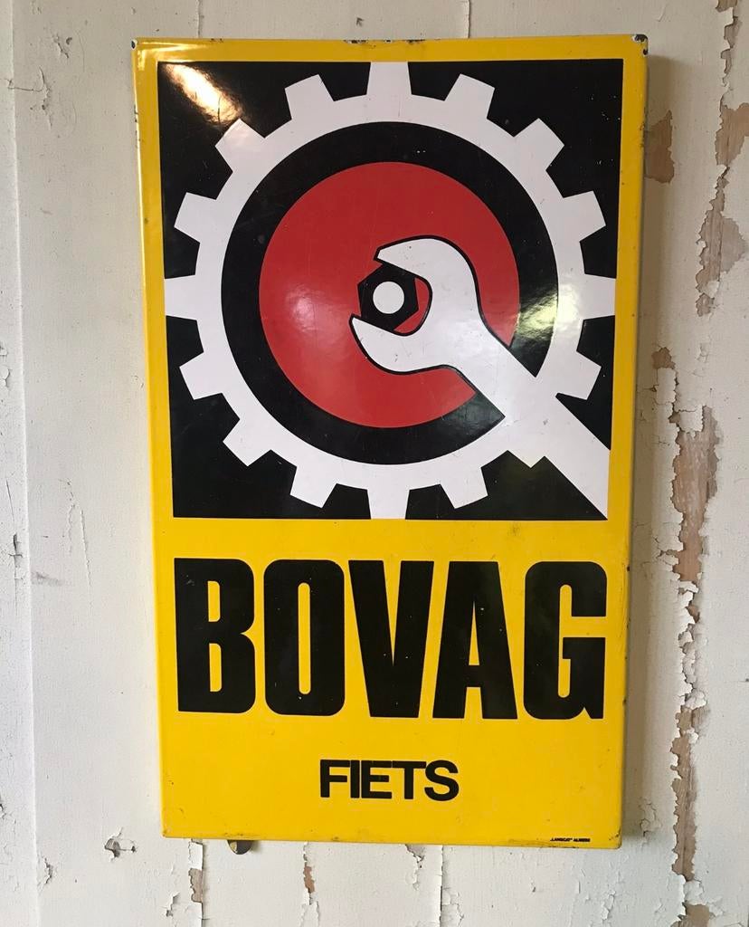 Bovag bord fiets reclamebord, Ophalen of Verzenden