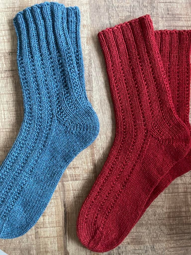 Handgebreide wollen sokken - Maat 46, Sokken en Kniesokken, Overige kleuren, Nieuw, Overige maten