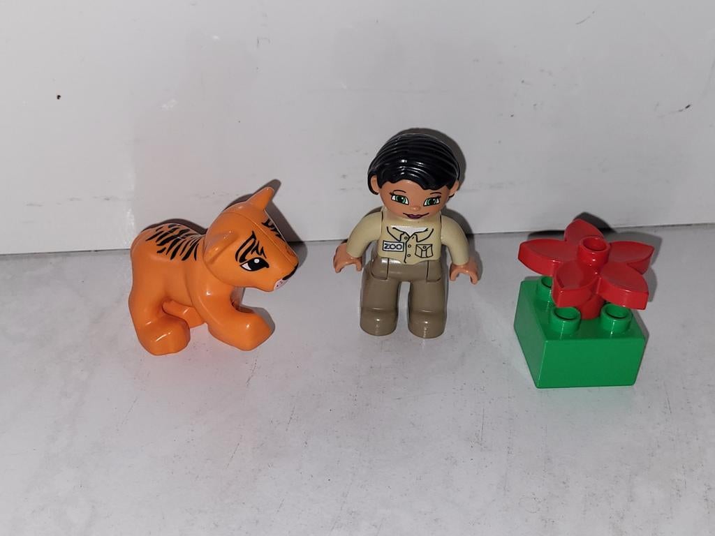 Duplo tijger met dierenverzorger, Gebruikt, Ophalen of Verzenden, Duplo, Duplo