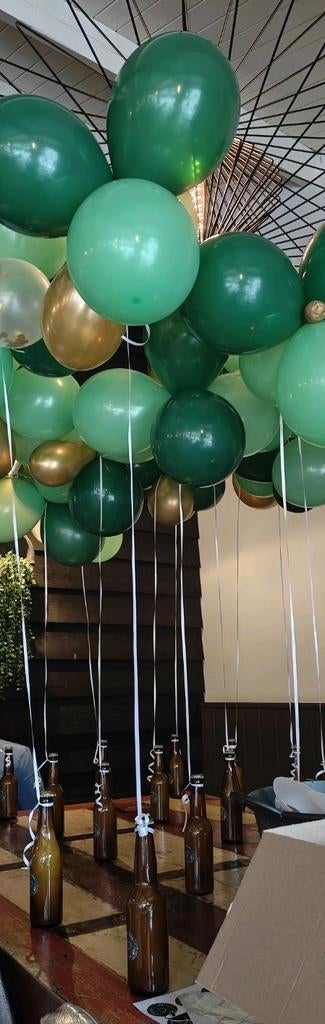 19x ballon gewichten bierfles bier zand bruiloft feest, Ophalen, Zo goed als nieuw, Versiering, Geboorte of Huwelijk