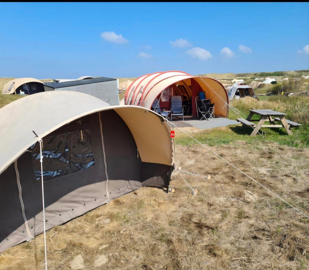Vlieland tehuur Stortemelk waaronder meivakantie, Caravans en Kamperen, Tenten, Ophalen of Verzenden, Zo goed als nieuw, Tot en met 6