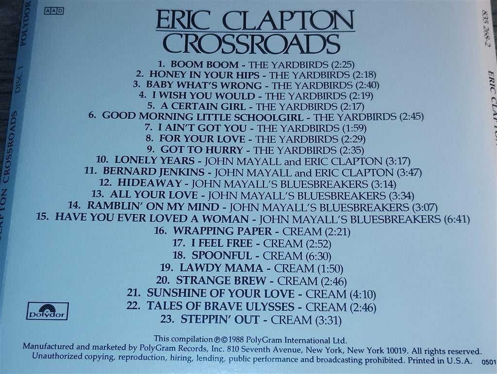 Eric Clapton - Crossroads Disc 1, Ophalen of Verzenden, Zo goed als nieuw