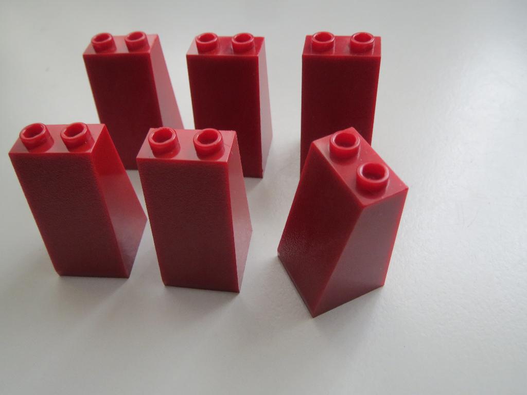 nr. 6593, 6 Hoge schuine stenen, 3684, Ophalen of Verzenden, Zo goed als nieuw, Complete set, Lego