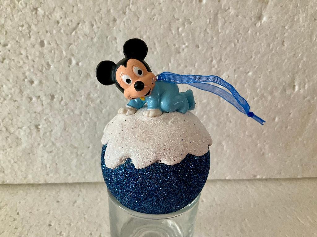 Disney Mickey mouse baby - mickey op kerstbal, Ophalen, Mickey Mouse, Zo goed als nieuw, Beeldje of Figuurtje