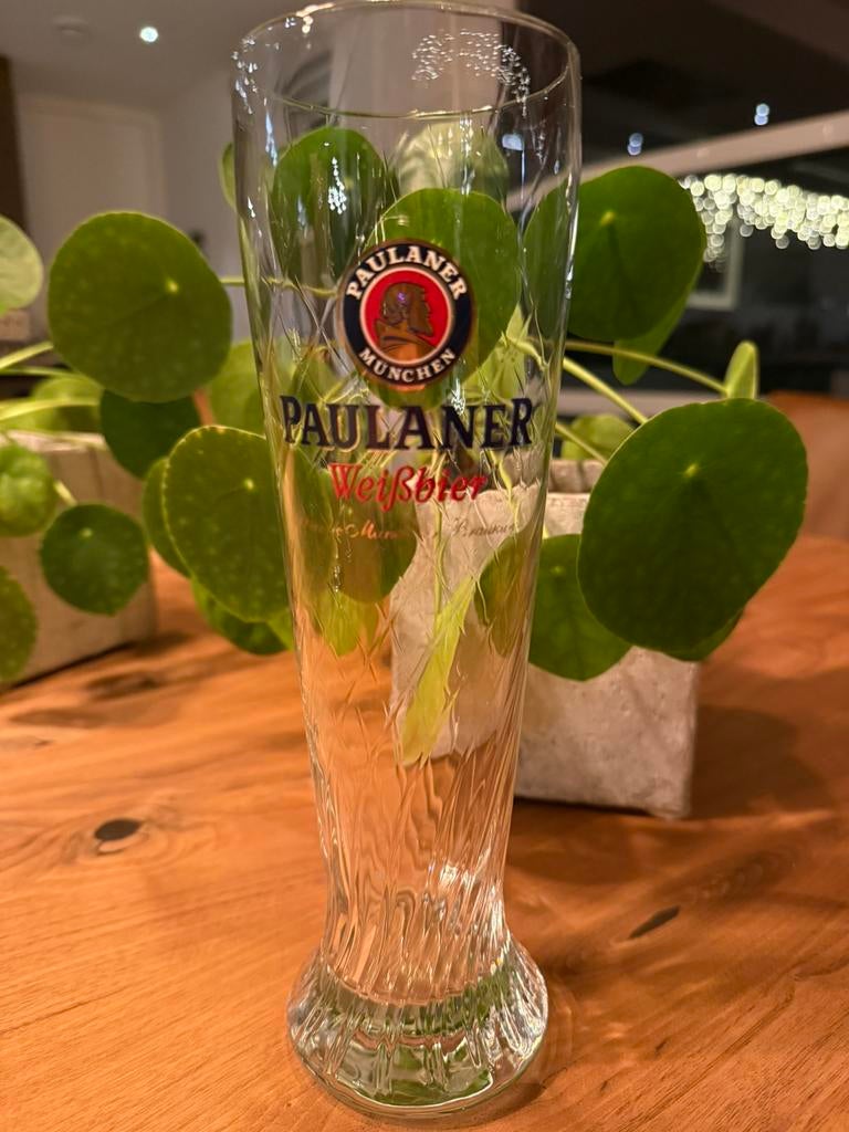 Groot bierglas paulaner weisbier, Ophalen of Verzenden, Zo goed als nieuw