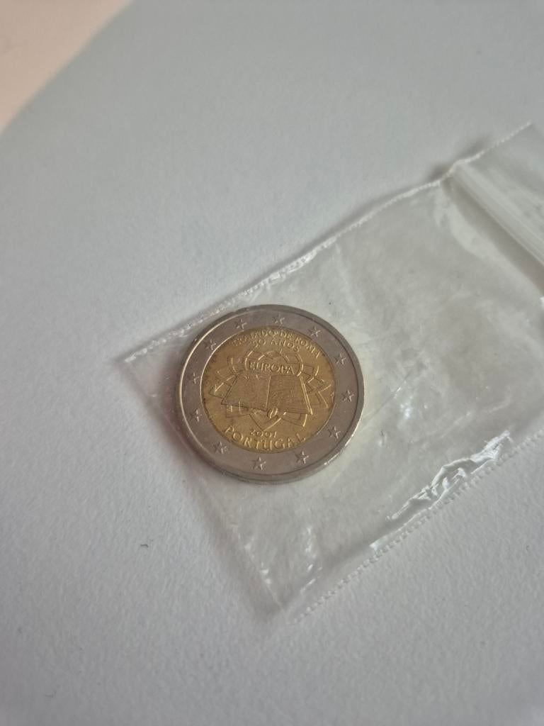 Portugal 2 Euro Verdrag van Rome 2007, Ophalen of Verzenden, Portugal, 2 euro, Losse munt