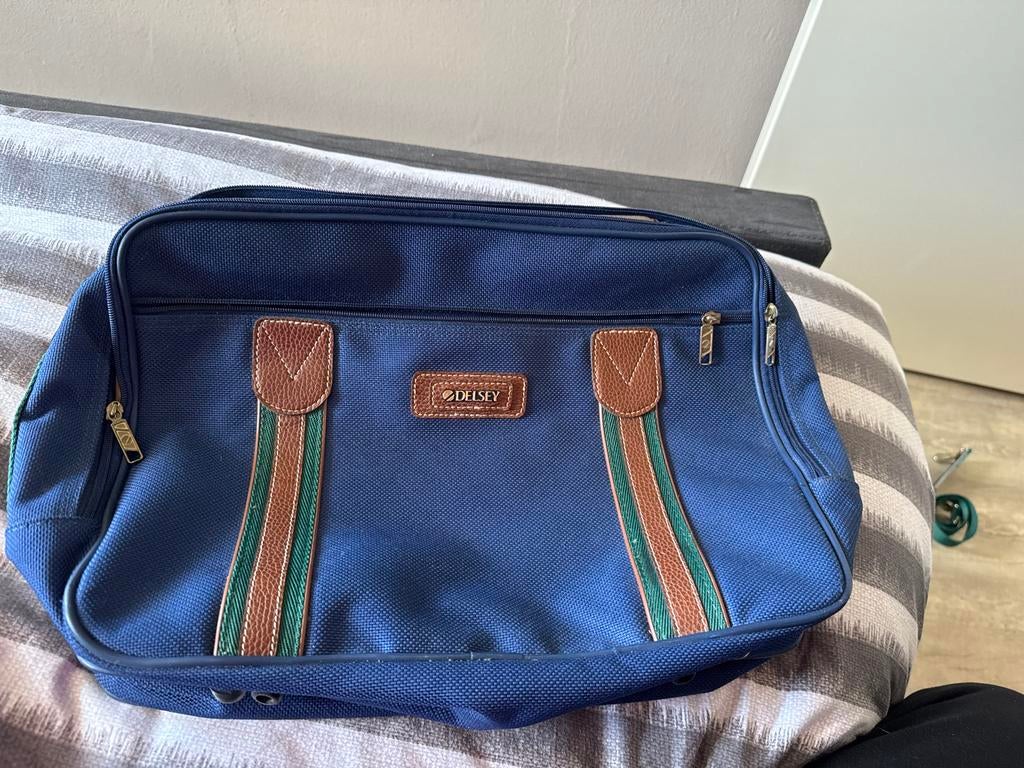 Delsey Reistas Blauw, Overige materialen, Minder dan 50 cm, Ophalen of Verzenden, Zo goed als nieuw