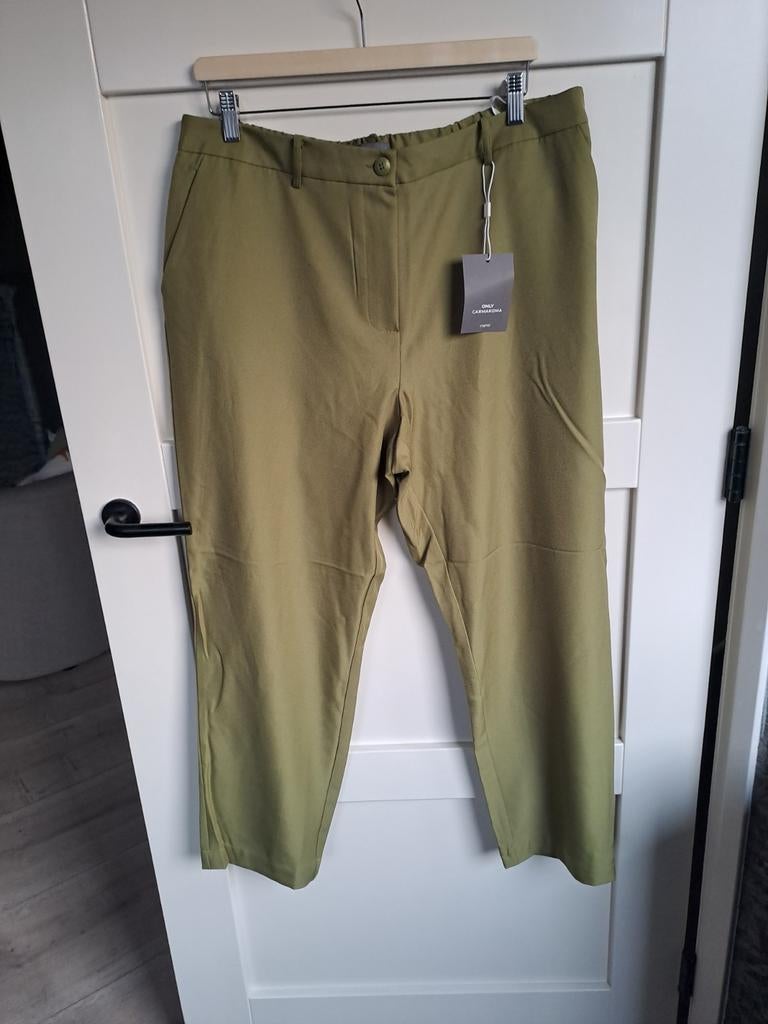 Groene Only Carmakoma broek - Maat 46, Maat 46/48 (XL) of groter, Nieuw, Ophalen of Verzenden, Lang