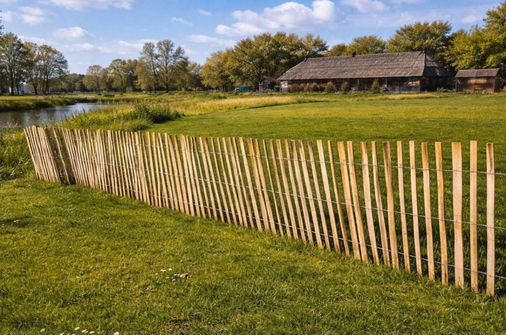 Schapenhekwerk kastanjehout, Tuin en Terras, Tuinhekken en Hekwerk, Ophalen of Verzenden, Nieuw, IJzer, Tuinhek