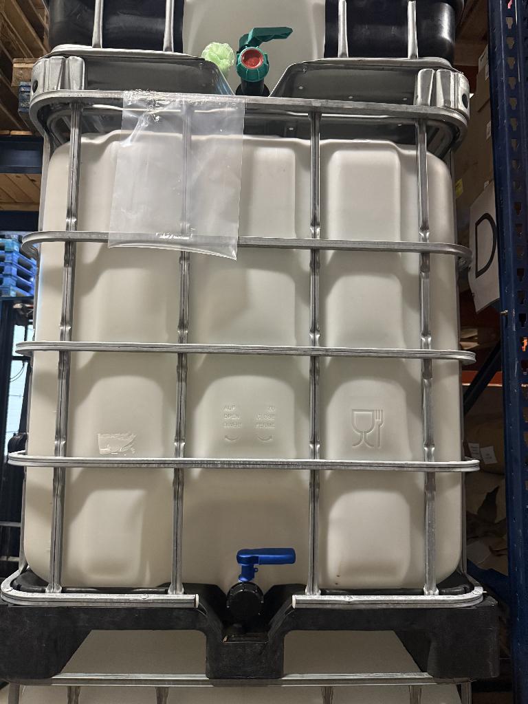 Gereinigde IBC-container / Regenton – 1.000 liter, Ophalen, Kunststof, Met kraantje, 150 liter of meer