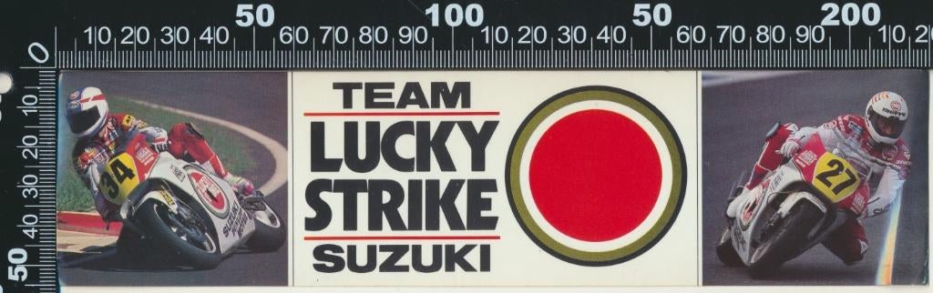 Sticker: Suzuki - Team Lucky Strike (2), Ophalen of Verzenden, Zo goed als nieuw, Auto of Motor