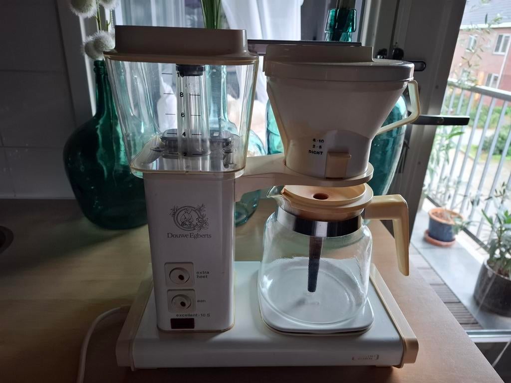 Douwe Egberts Technivorm Moccamaster 741A - Wit., 4 tot 10 kopjes, Ophalen, Koffiemachine, Gemalen koffie