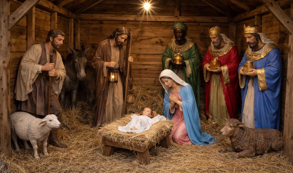 Te koop gevraagd: grote kerststal poppen (1,5 m), Ophalen, Gebruikt