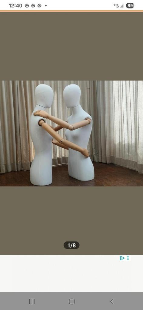 30x torso's paspop , houten verstelbare armen, Hans Boodt, Ophalen of Verzenden