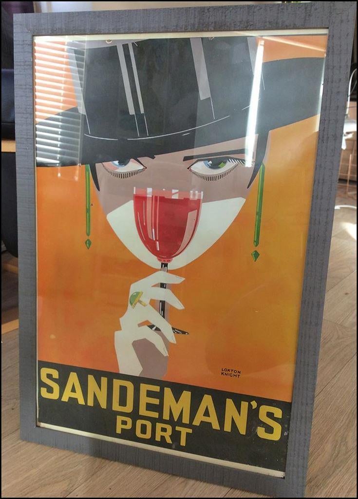 SANDEMAN Port ART DECO Poster Affiche in Frame, Ophalen of Verzenden, Overige typen