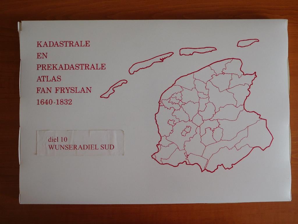 Kadastrale & prekadastrale atlas Fryslan deel 10 Wonseradiel, Voor 1800, Nieuw, Ophalen of Verzenden, Landkaart