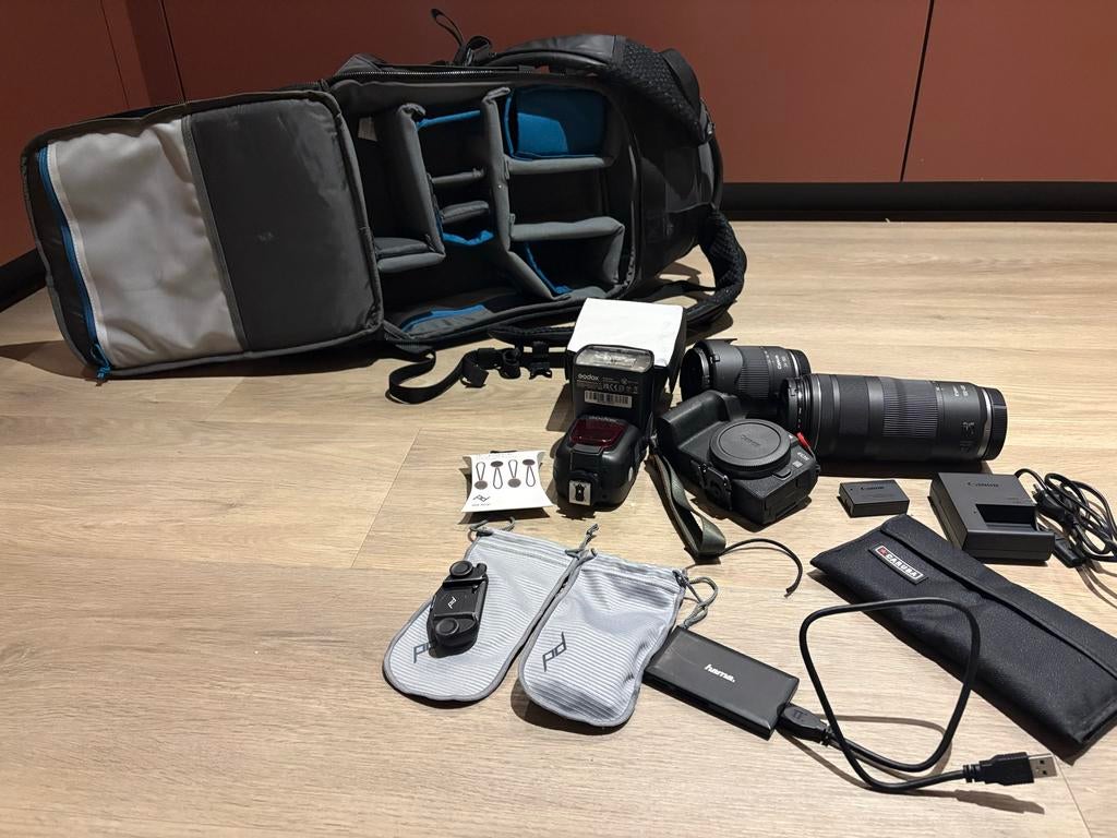 Canon EOS RP met 2 lenzen, tas, flitser en accessoires, Ophalen, Zo goed als nieuw, Spiegelreflex, Canon