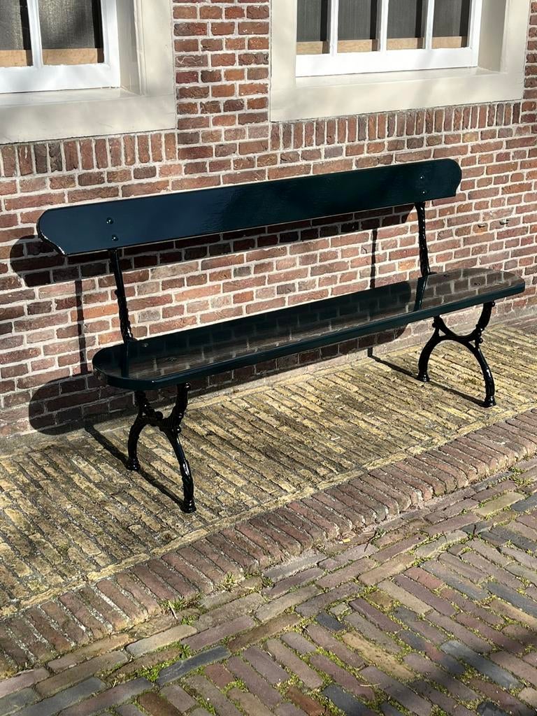 Antieke franse gietijzer tuinbank monument parkbank zeist, Tuin en Terras, Ophalen of Verzenden, Zo goed als nieuw, Metaal