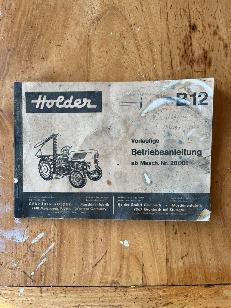 Holder b12 handleiding, Ophalen of Verzenden, Overige merken