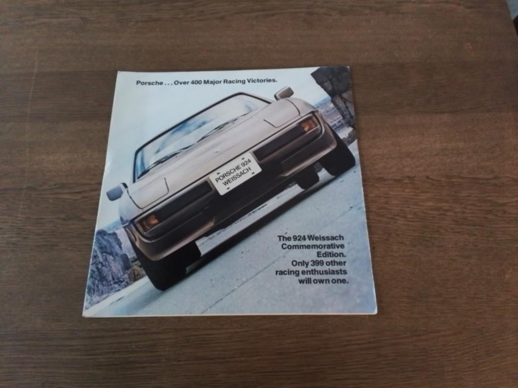 Folder Porsche 924 Weissach Commemorative Edition USA, Ophalen of Verzenden, Zo goed als nieuw, Porsche