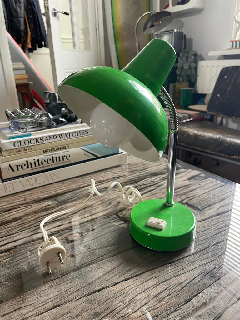 Vintage Retro Bureaulampje Groen, Ophalen