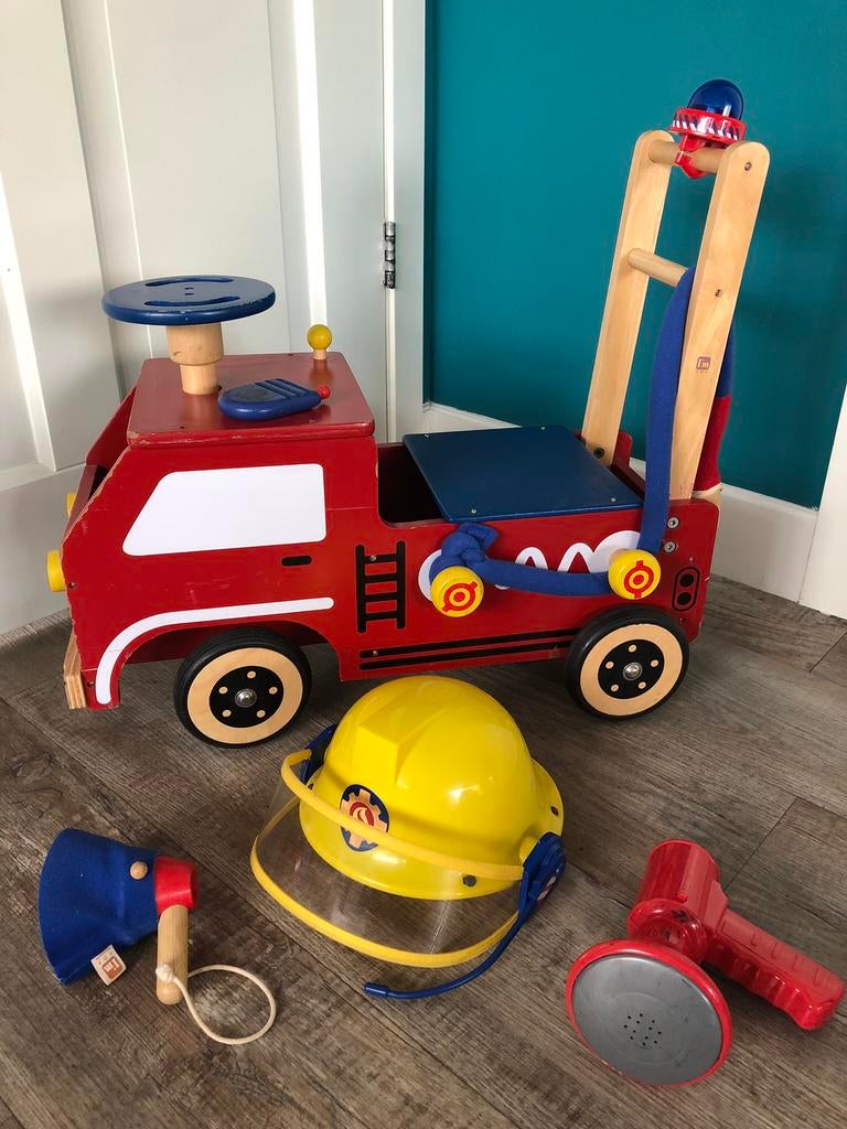Stoere brandweer loopauto, Ophalen, Gebruikt, Loopvoertuig