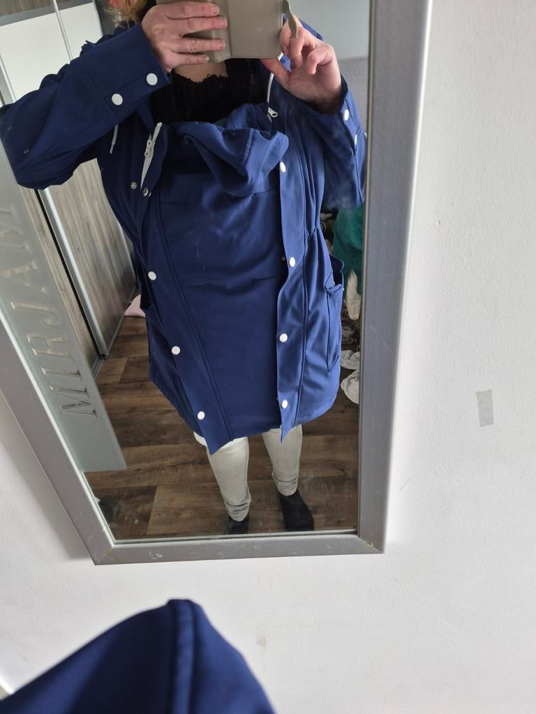 Zwangerschapsjas. Voor zomer, Ophalen of Verzenden, Zo goed als nieuw, Maat 38/40 (M), Blauw