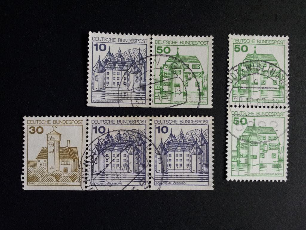 Duitsland BRD burchten en kastelen uit postzegelboekje gest, Postzegels en Munten, Postzegels | Europa | Duitsland, Ophalen of Verzenden