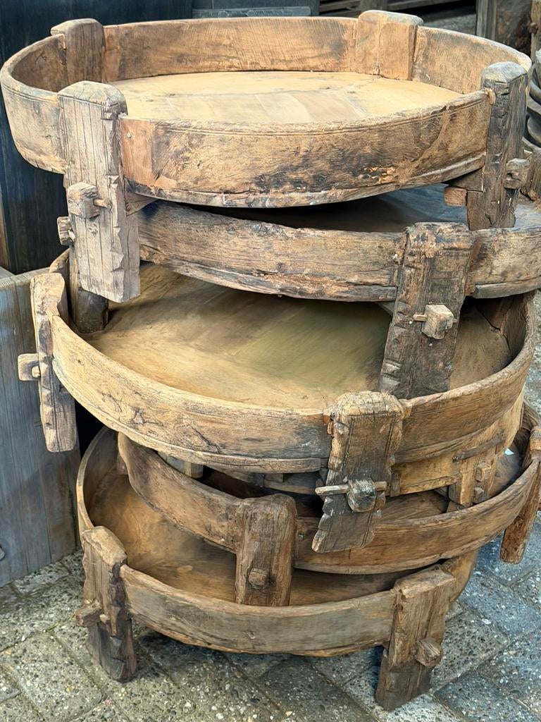 Chakki tafel india stoer sober landelijke tafel salontafel, Ophalen, Hout, Nieuw, Landelijk