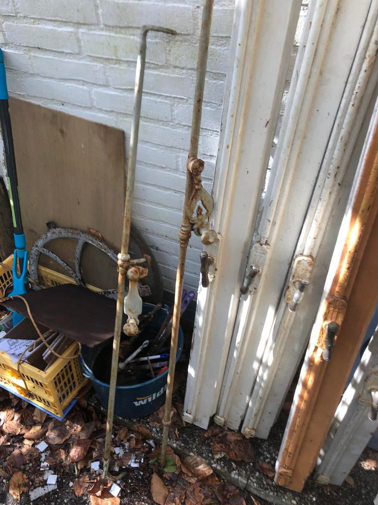 Espagnolet, Ophalen, Gebruikt, Scharnier