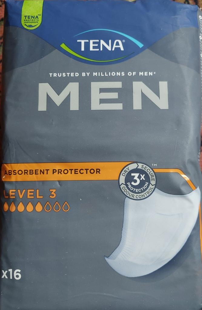 5 pakken Tena men level 3 ( 16 pads), Ophalen of Verzenden