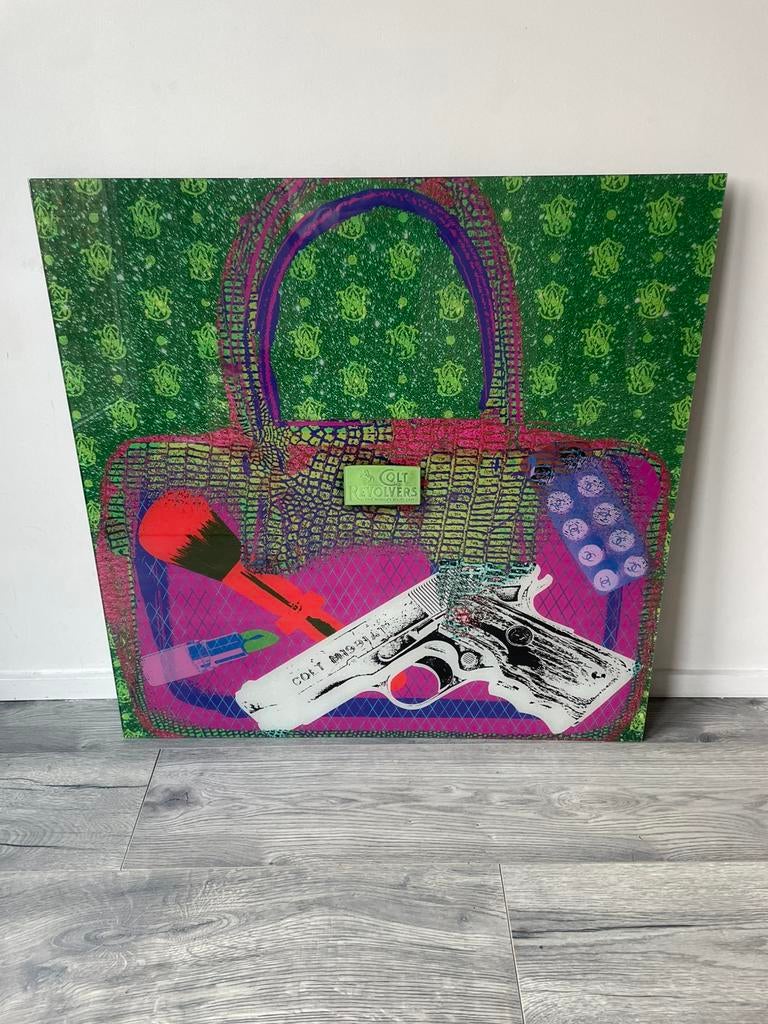 Modern kunstwerk schilderij Cobra Art Company 75x75, Ophalen