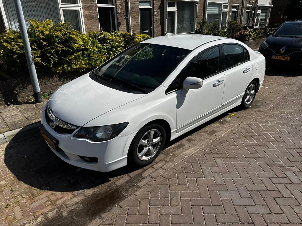Honda Civic 1.3 Vtec Hybrid 4DR C-tr. 2009 Wit, Auto's, Stof, Zwart, Wit, Origineel Nederlands
