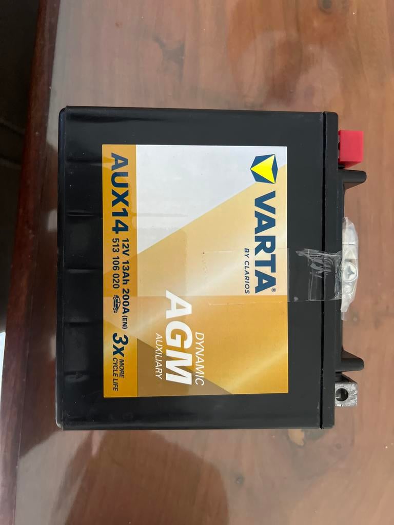 Varta Dynamic AGM AUX14 12V 13Ah 200A Accu, Ophalen of Verzenden, Nieuw, Universele onderdelen