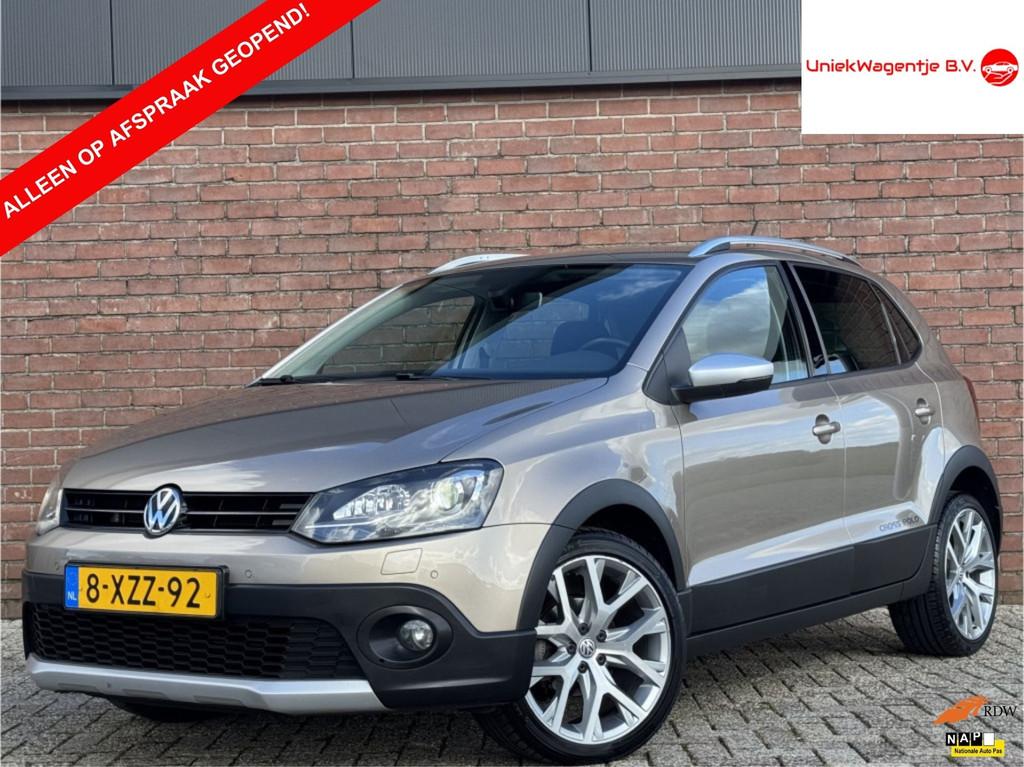 Volkswagen Polo 1.2 TSI CROSS | NL-AUTO! | NAVI! | CLIMA!, Auto's, Stof, 4 cilinders, Beige, Origineel Nederlands